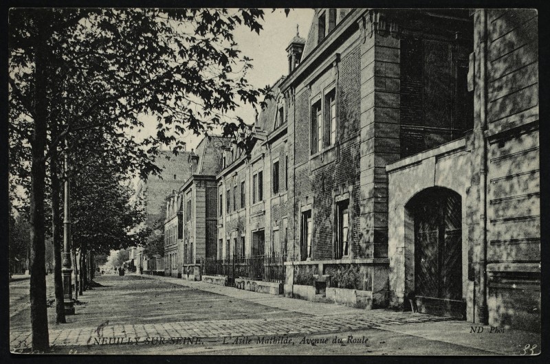 Carte postale ancienne L'Asile Mathilde - Avenue du Roule à Neuilly-sur-Seine