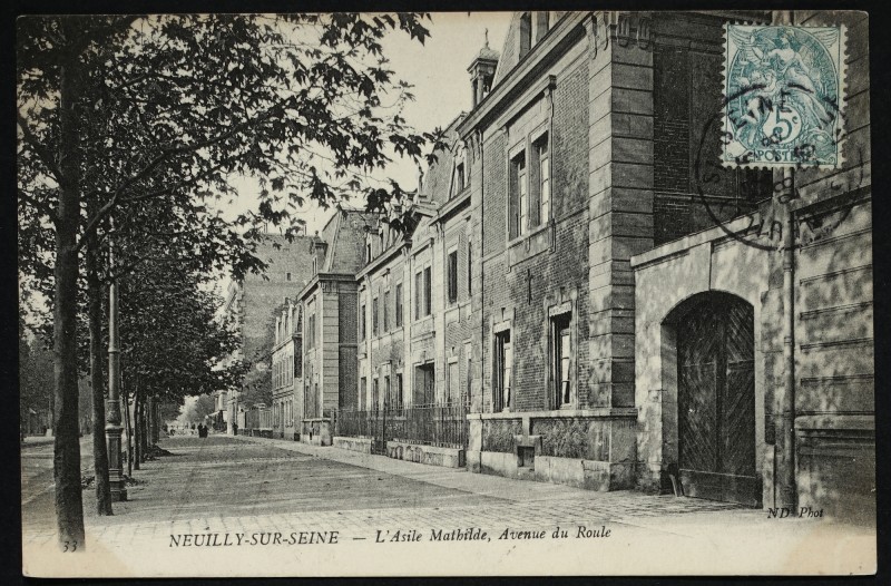 Carte postale ancienne L'Asile Mathilde - Avenue du Roule à Neuilly-sur-Seine
