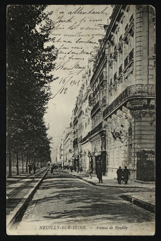 Carte postale ancienne Avenue de Neuilly à Neuilly-sur-Seine