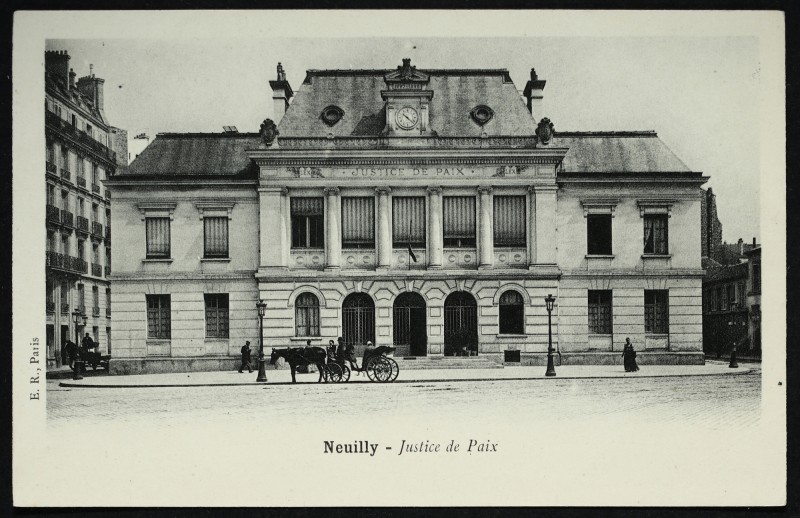 Carte postale ancienne Justice de Paix à Neuilly-sur-Seine
