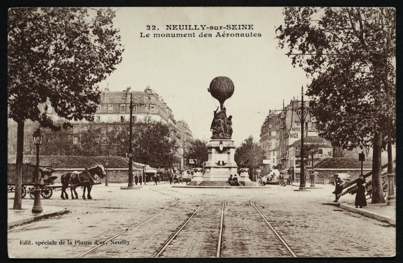 Carte postale ancienne Le monument des Aéronautes à Paris 17e