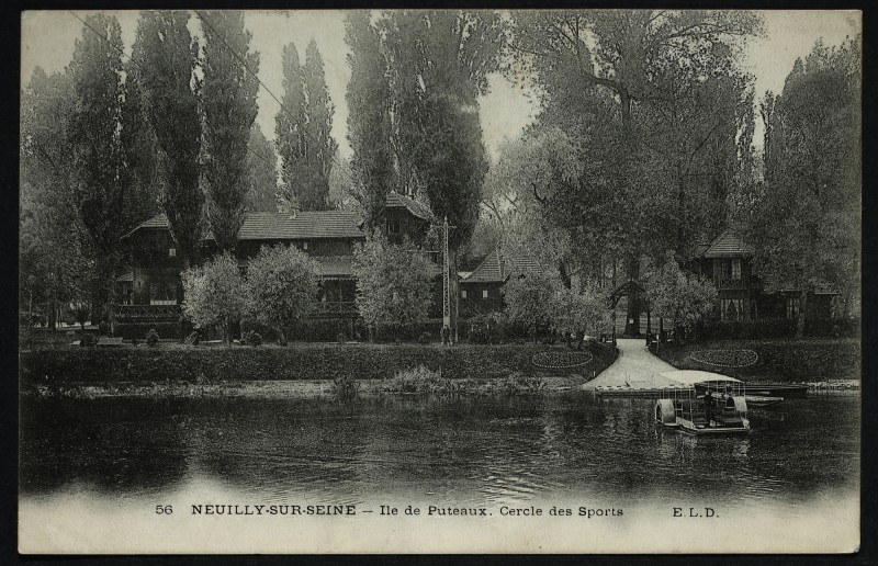 Carte postale ancienne Ile de Puteaux. Cercle des Sports à Neuilly-sur-Seine