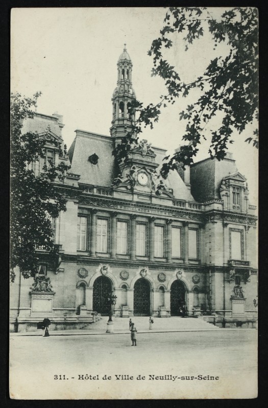 Carte postale ancienne Hôtel de Ville de Neuilly-sur-Seine à Neuilly-sur-Seine