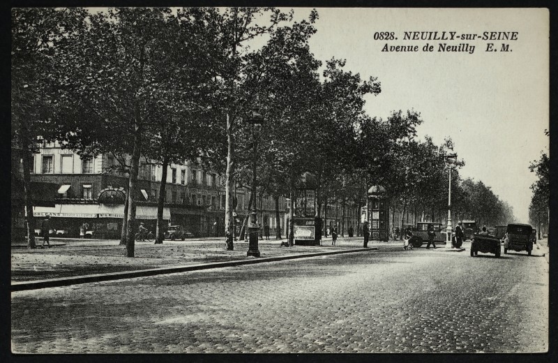 Carte postale ancienne Avenue de Neuilly à Neuilly-sur-Seine