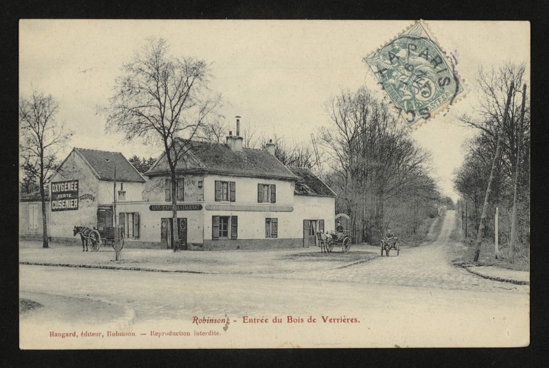 Carte postale ancienne Robinson - Entrée du Bois de Verrières au Plessis-Robinson