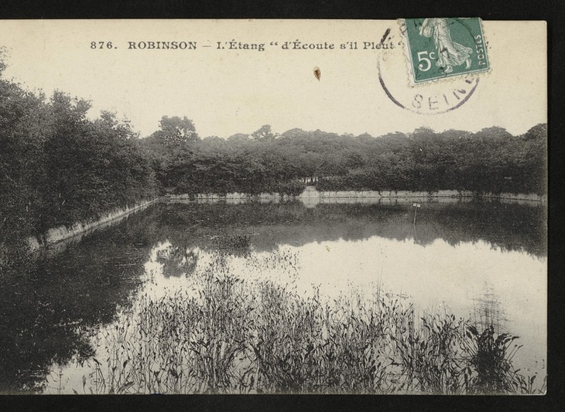 Carte postale ancienne Robinson - Etang d'Ecoute-s'il-Pleut au Plessis-Robinson