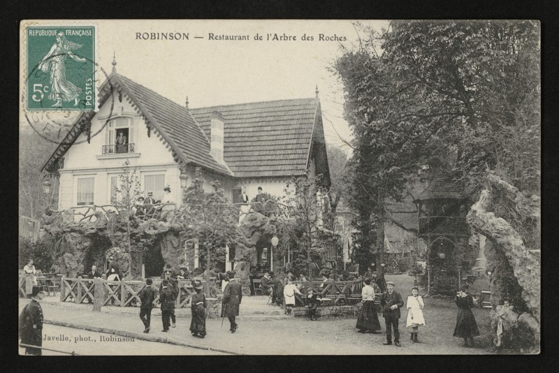 Carte postale ancienne Robinson - Restaurant de l'Arbre des Roches au Plessis-Robinson