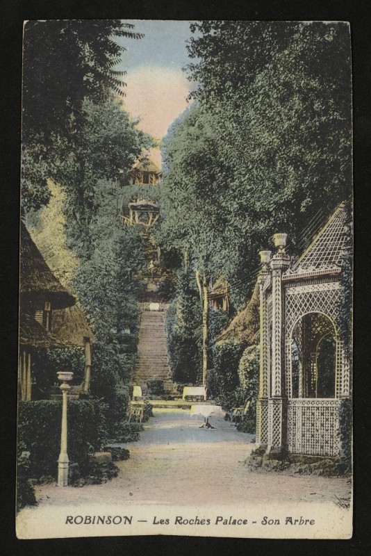 Carte postale ancienne Robinson - Les Roches Palace - Son Arbre au Plessis-Robinson
