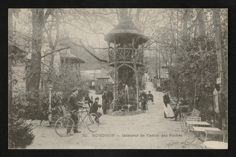 Carte postale ancienne Robinson - Intérieur de l'Arbre des Roches au Plessis-Robinson