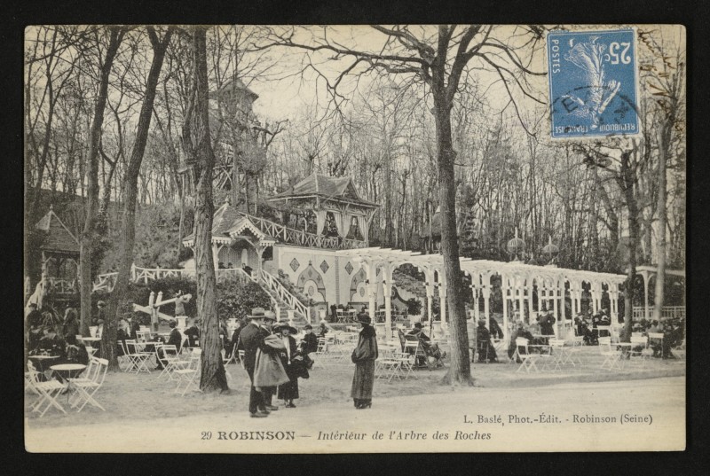 Carte postale ancienne Robinson - Intérieur de l'Arbre des Roches au Plessis-Robinson
