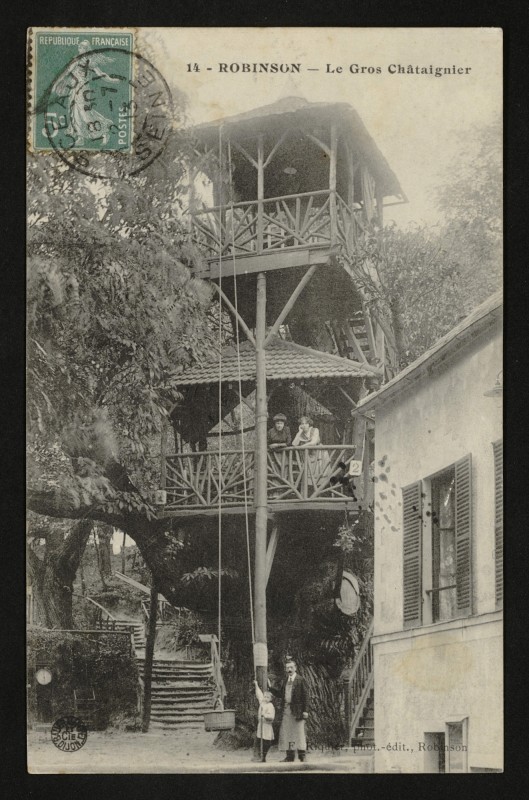 Carte postale ancienne Robinson - Le Gros Châtaignier au Plessis-Robinson