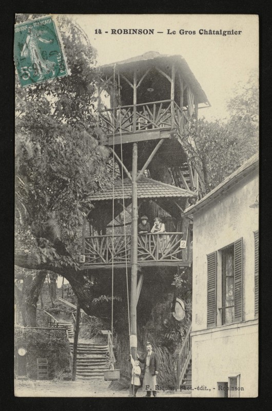Carte postale ancienne Robinson - Le Gros Châtaignier au Plessis-Robinson