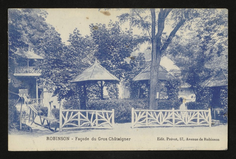 Carte postale ancienne Robinson - Façade du Gros Châtaignier au Plessis-Robinson