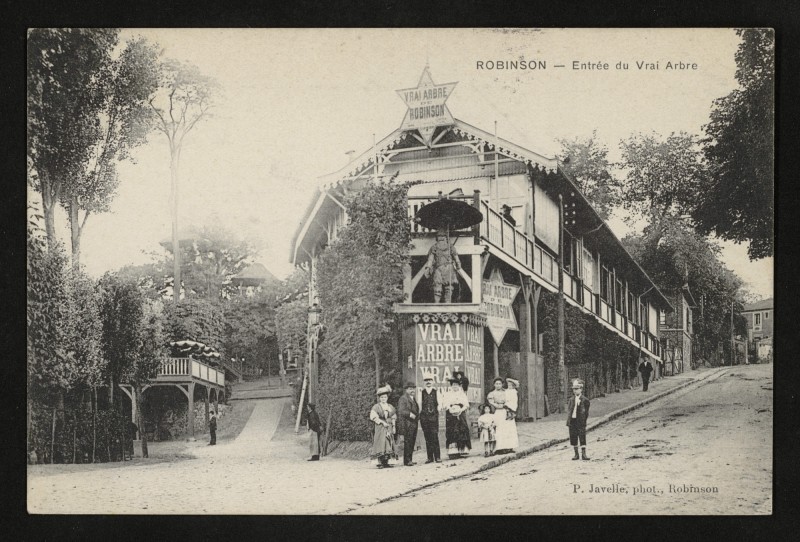 Carte postale ancienne Robinson - Entrée du vrai Arbre au Plessis-Robinson
