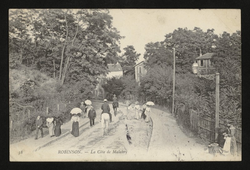 Carte postale ancienne Robinson - La Côte de Malabry au Plessis-Robinson