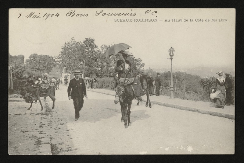 Carte postale ancienne Sceaux - Robinson - Au Haut de la Côte de Malabry au Plessis-Robinson