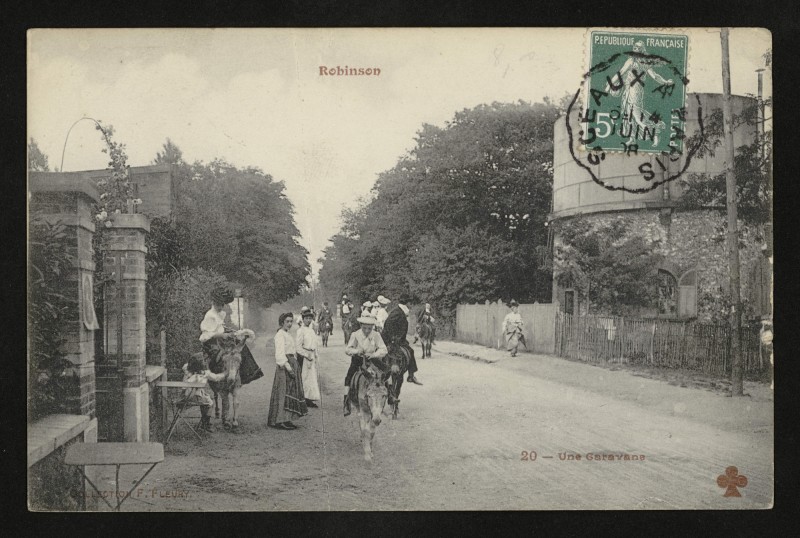 Carte postale ancienne Robinson - Une Caravane au Plessis-Robinson