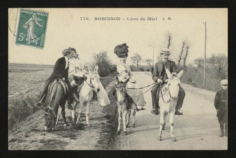 Carte postale ancienne Robinson - Lune de Miel au Plessis-Robinson