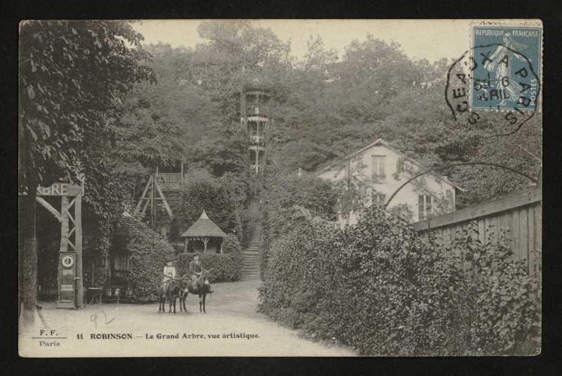 Carte postale ancienne Robinson - Le Grand Arbre, vue artistique au Plessis-Robinson