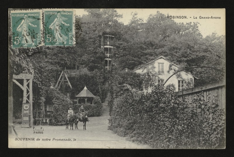 Carte postale ancienne Robinson - Le Grand Arbre, vue artistique au Plessis-Robinson