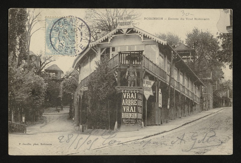 Carte postale ancienne Robinson - Entrée du Vrai Robinson au Plessis-Robinson