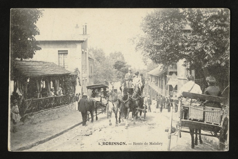 Carte postale ancienne Robinson - Route de Malabry au Plessis-Robinson