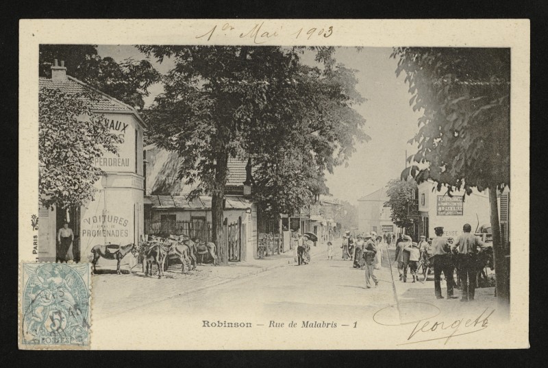 Carte postale ancienne Robinson - Rue de Malabris au Plessis-Robinson