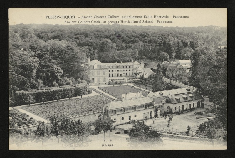 Carte postale ancienne Ancien Château Colbert, actuellement Ecole Horticole - Panorama ; Ancien Colbert castle, at present Horticultural School - Panorama au Plessis-Robinson