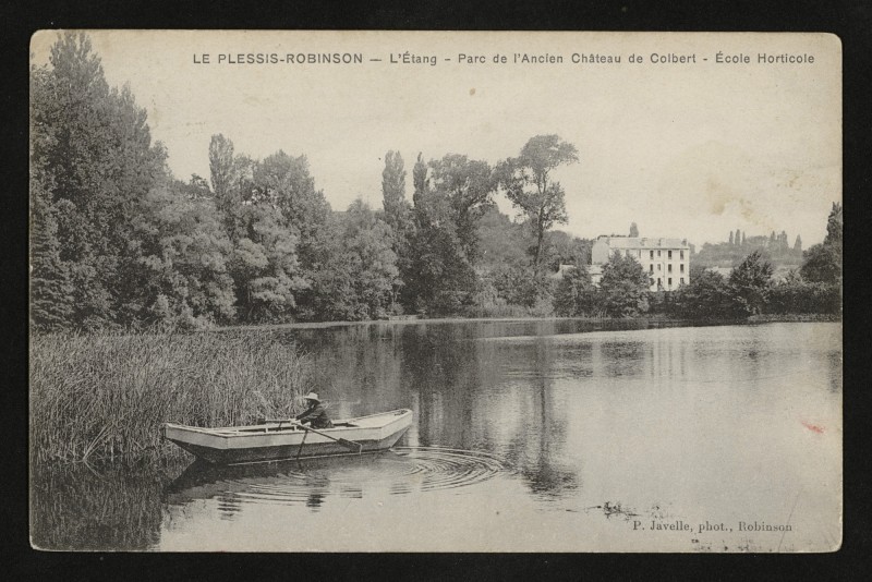 Carte postale ancienne L'Etang - Parc de l'Ancien Château de Colbert - Ecole Horticole au Plessis-Robinson