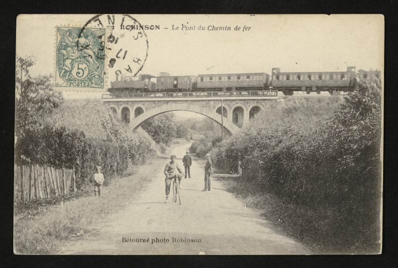 Carte postale ancienne Le Pont du Chemin de fer au Plessis-Robinson