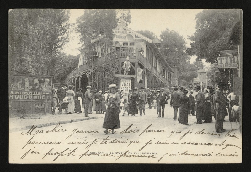 Carte postale ancienne Robinson - La Statue du Vrai Robinson au Plessis-Robinson