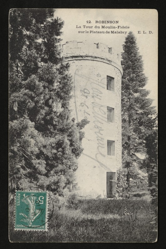 Carte postale ancienne Robinson - La Tour du Moulin-Fidèle sur le Plateau de Malabry au Plessis-Robinson