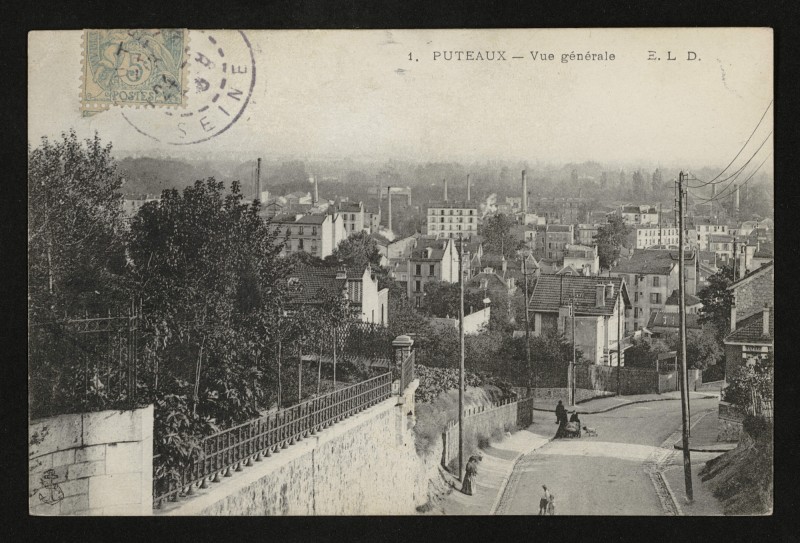 Carte postale ancienne Vue générale à Puteaux