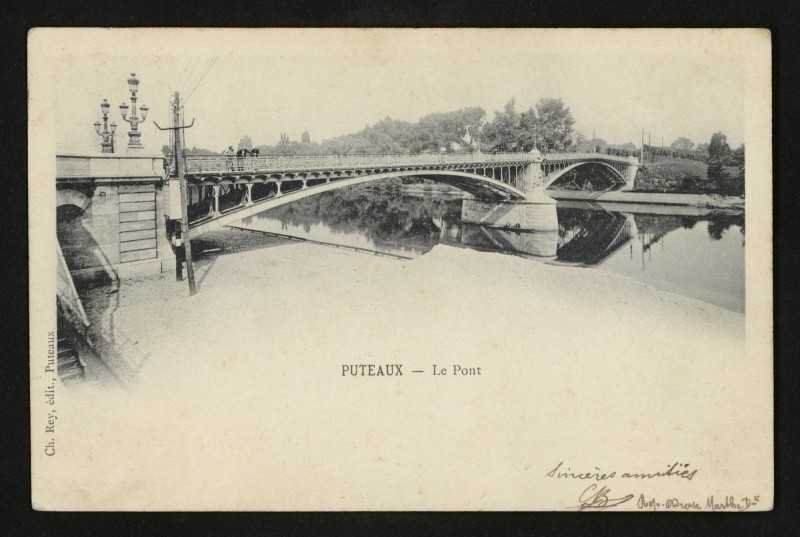 Carte postale ancienne Le Pont à Puteaux