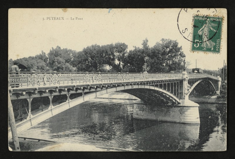 Carte postale ancienne Le Pont à Puteaux