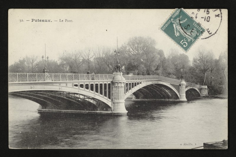 Carte postale ancienne Le Pont à Puteaux