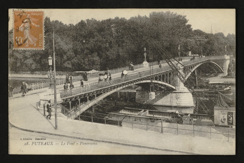 Carte postale ancienne Le Pont - Panorama à Puteaux