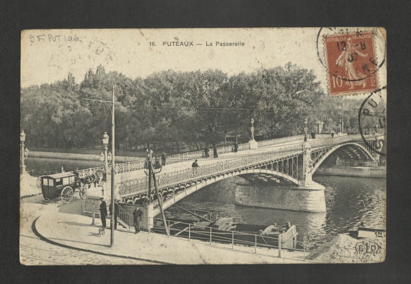 Carte postale ancienne La Passerelle à Puteaux