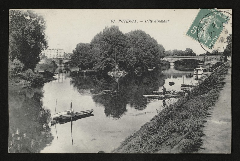 Carte postale ancienne L'Ile d'Amour à Puteaux