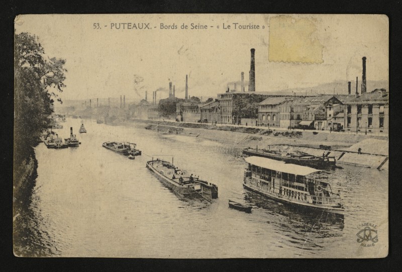Carte postale ancienne Bords de Seine - "Le Touriste" à Puteaux