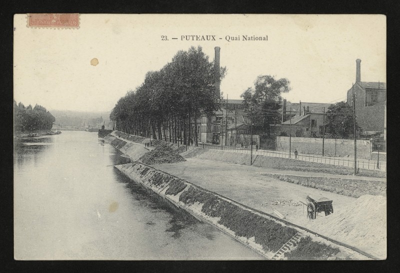 Carte postale ancienne Quai National à Puteaux