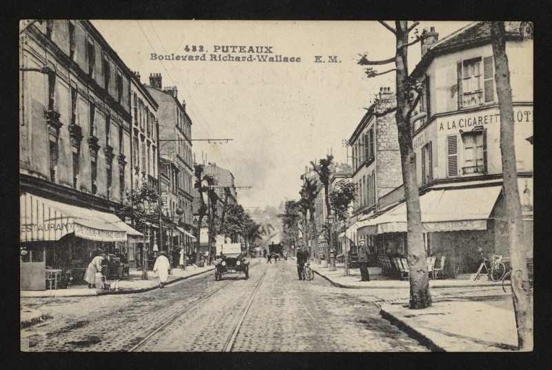 Carte postale ancienne Boulevard Richard-Wallace à Puteaux