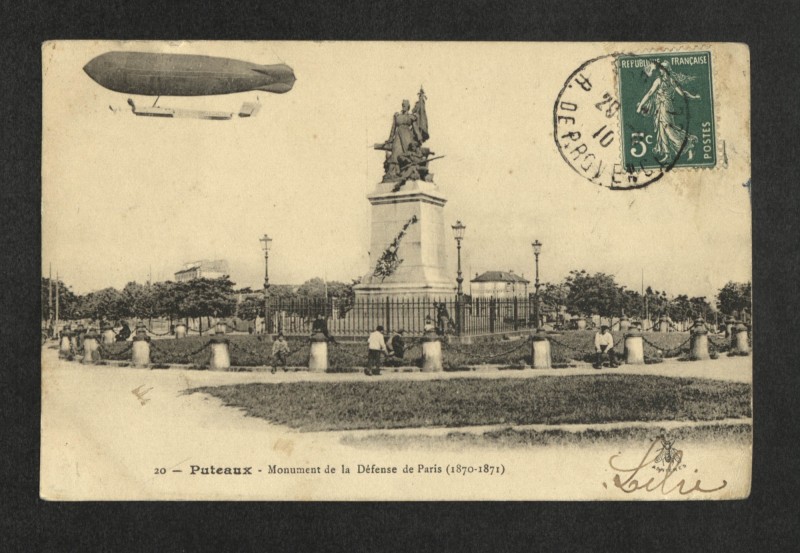Carte postale ancienne Monument de la Défense de Paris (1870-1871) à Courbevoie