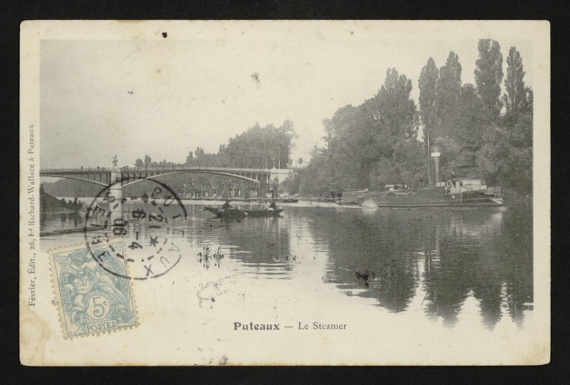 Carte postale ancienne Le Steamer à Puteaux