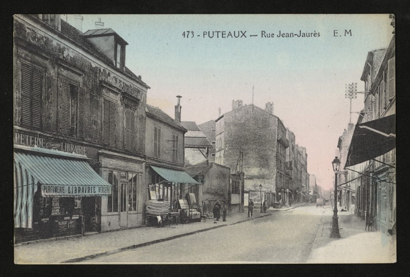 Carte postale ancienne Rue Jean-Jaurès à Puteaux