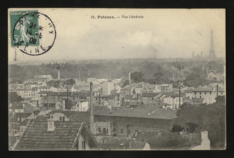 Carte postale ancienne Vue générale à Puteaux