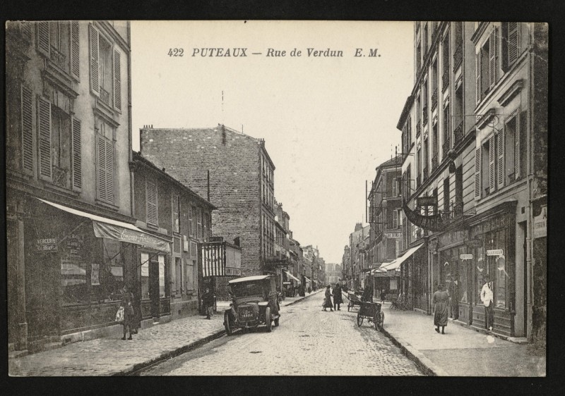 Carte postale ancienne Rue de Verdun à Suresnes