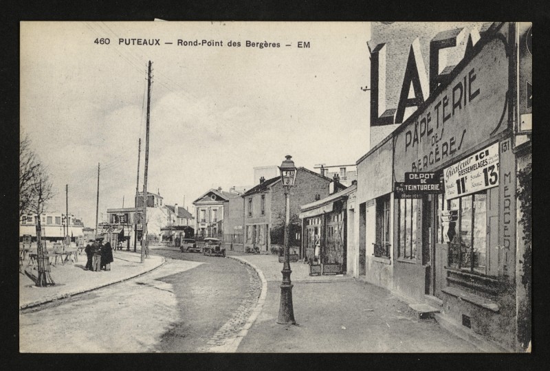Carte postale ancienne Rond-Point des Bergères à Puteaux