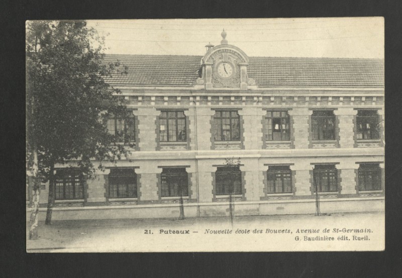 Carte postale ancienne Nouvelle école des Bouvets, Avenue de St-Germain à Puteaux
