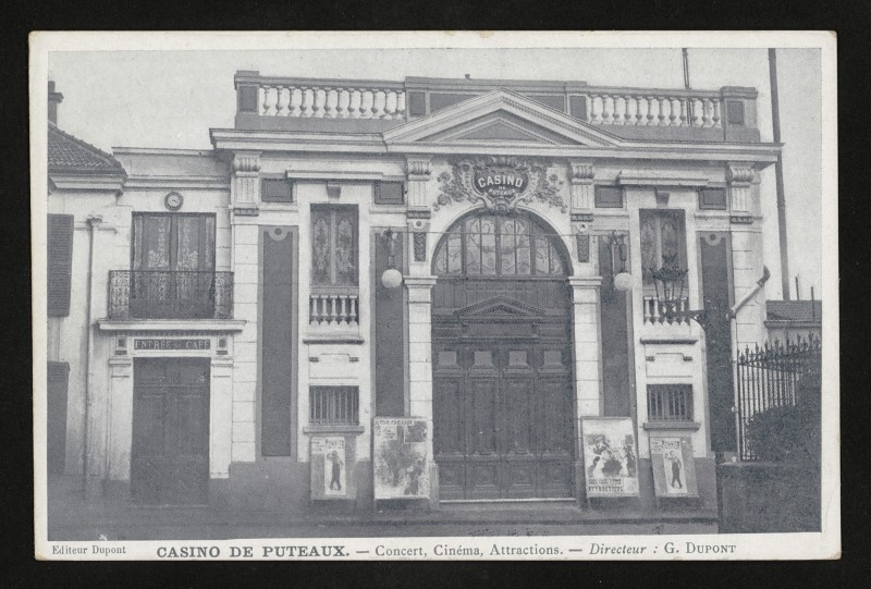 Carte postale ancienne Casino de Puteaux - Concert, Cinéma, Attractions - Directeur : G. Dupont à Puteaux
